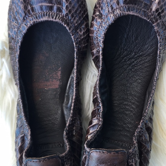 Tory Burch “Eddie” Pythons Snake Ballet Flats - Picture 12 of 16